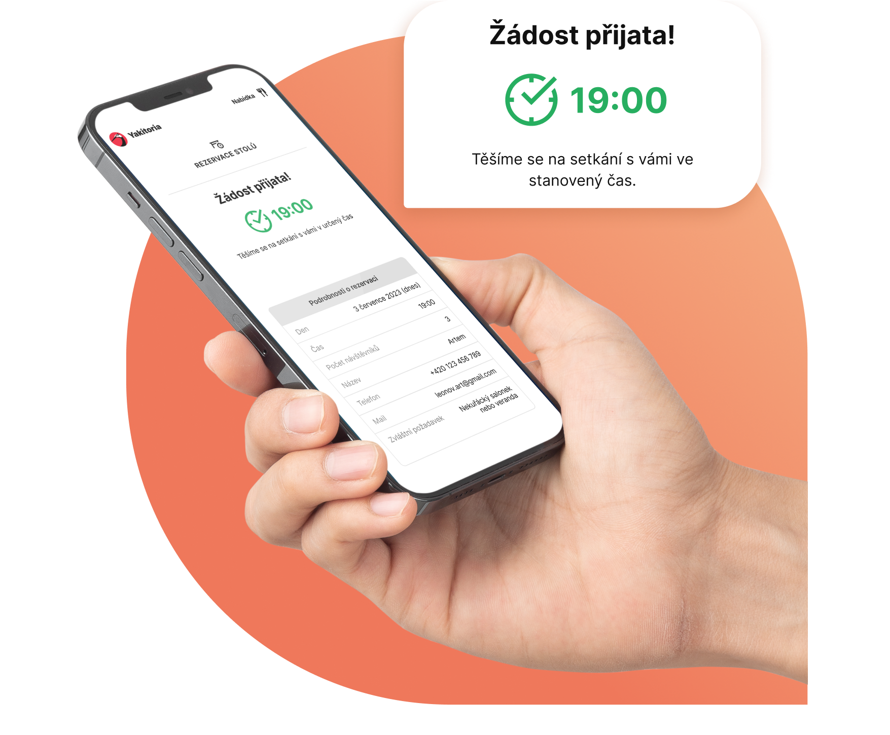 Restaurace potvrdí rezervaci - Choice – Chytré nástroje pro moderní restaurace