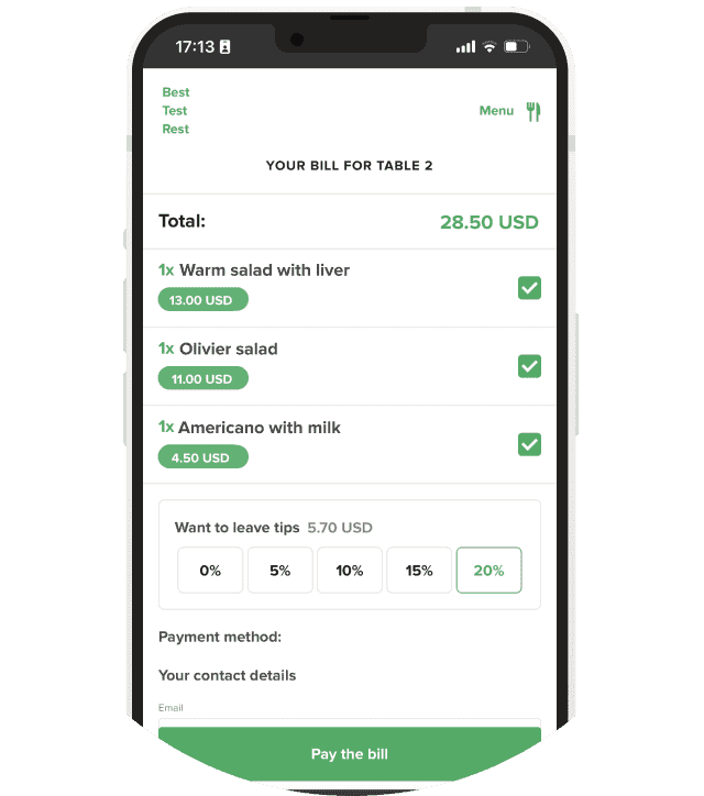 QR kood maksa lauas - ChoiceQR
