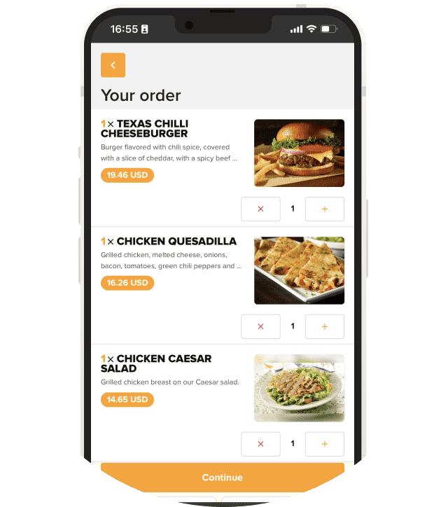 Bestellungen an den Tisch - ChoiceQR