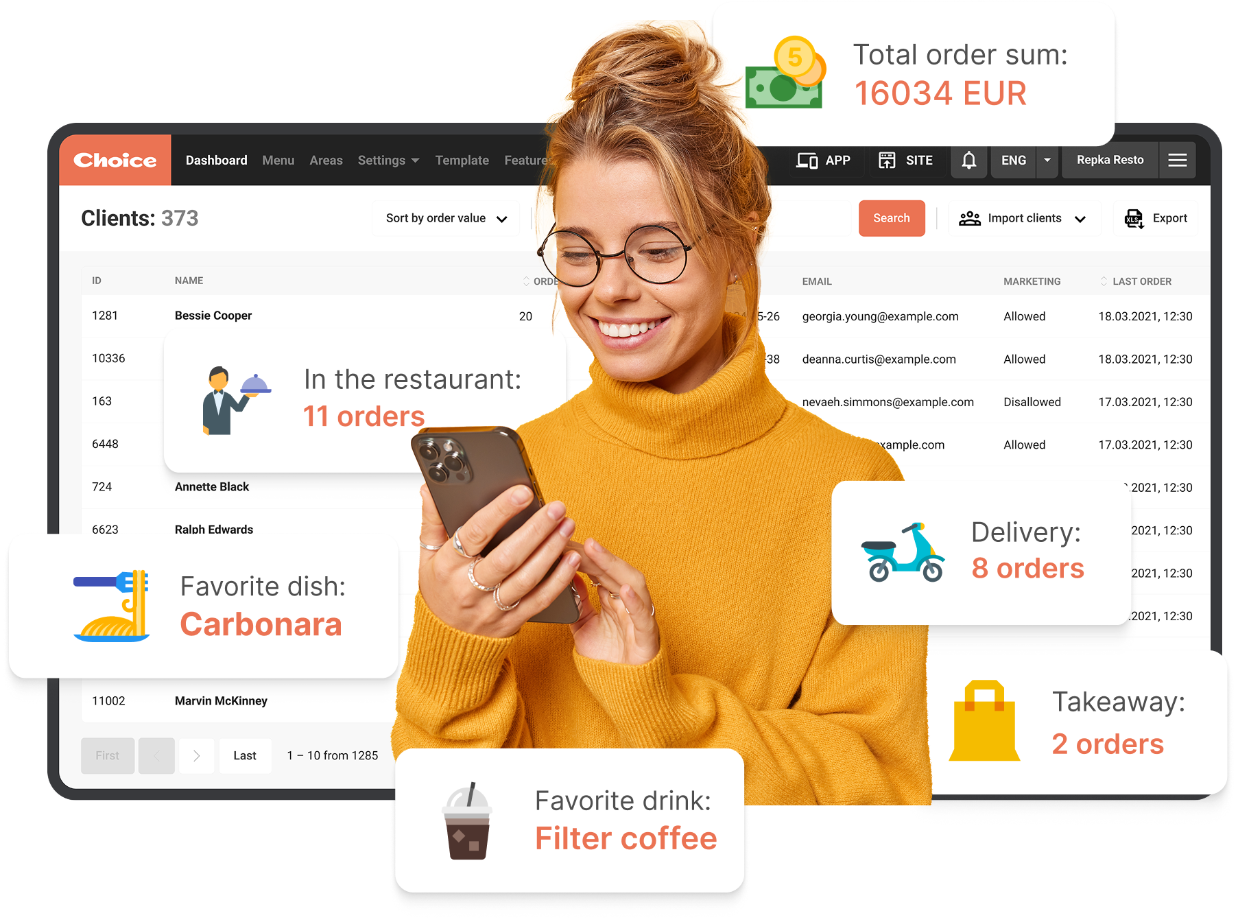 Customer database - ChoiceQR