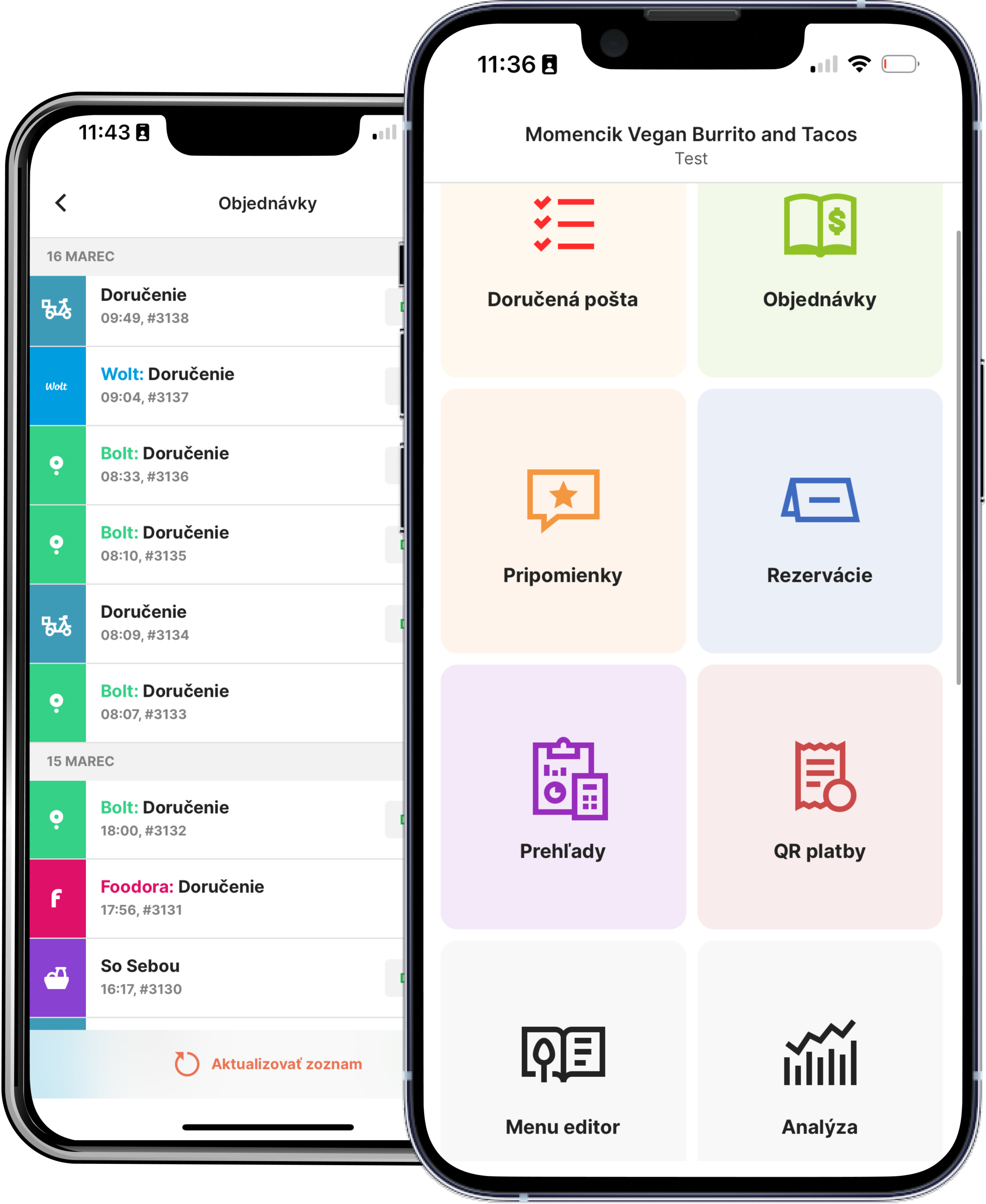 Příjem objednávky v aplikaci Choice Business - Choice – Chytré nástroje pro moderní restaurace