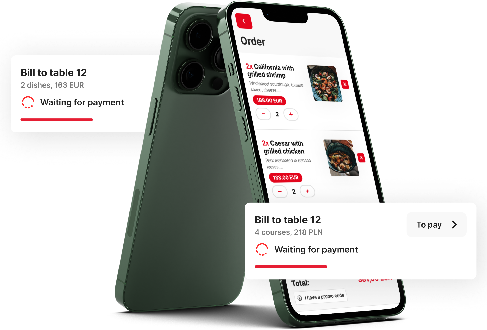 Share the bill between guests easily - ChoiceQR