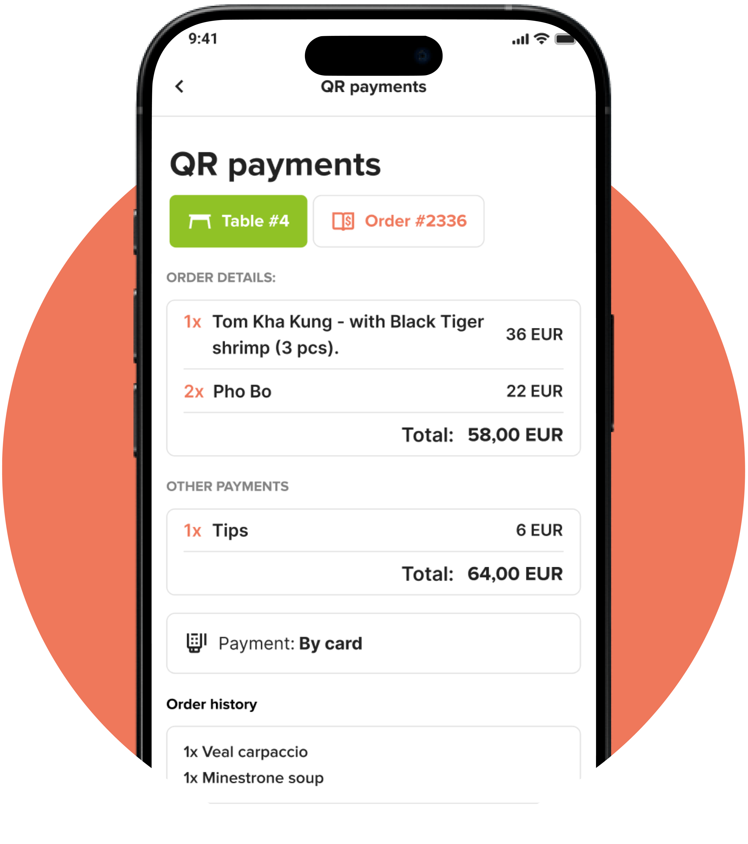 QR code pay at table - ChoiceQR