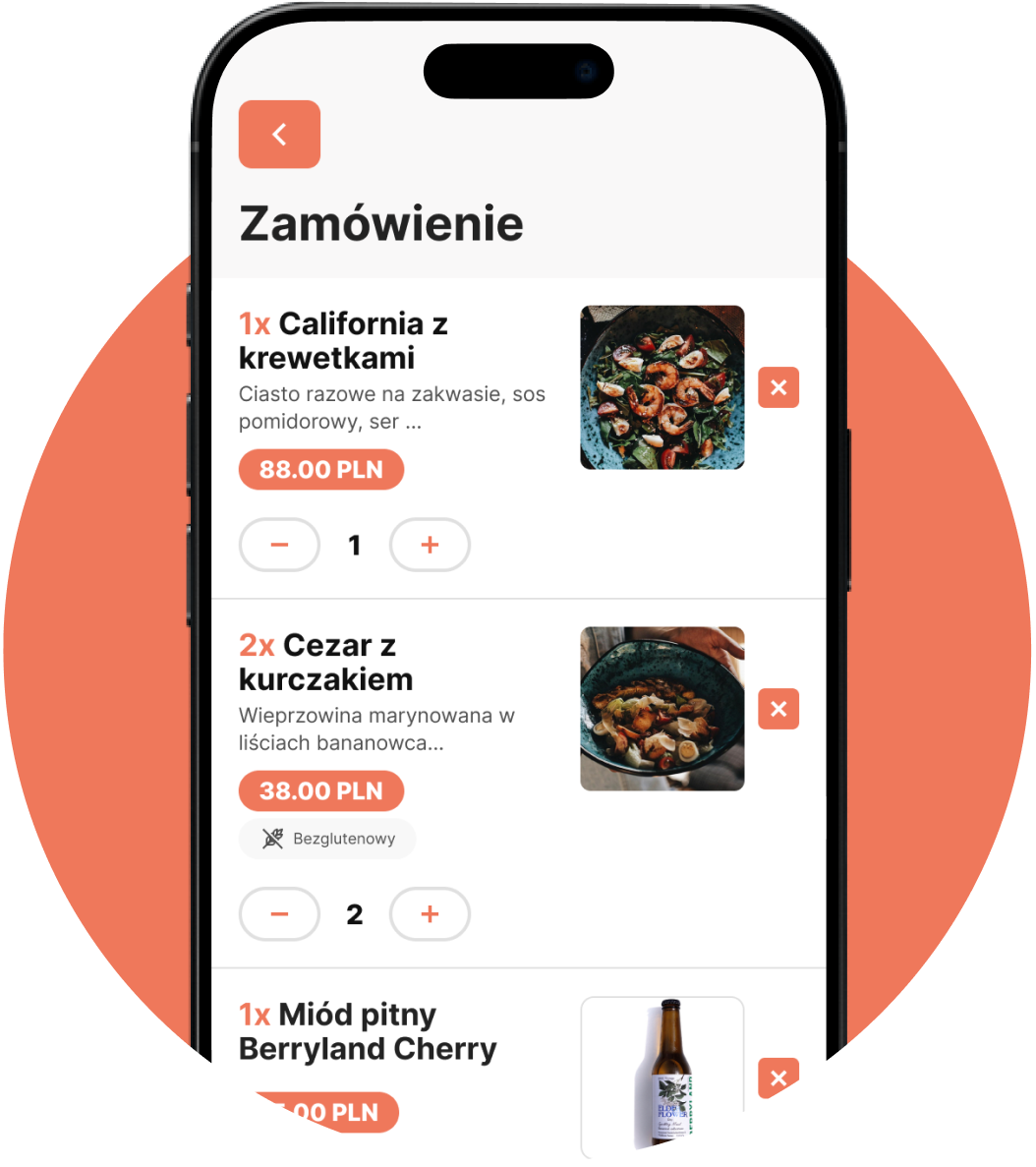 Zamówienia do stolika - ChoiceQR