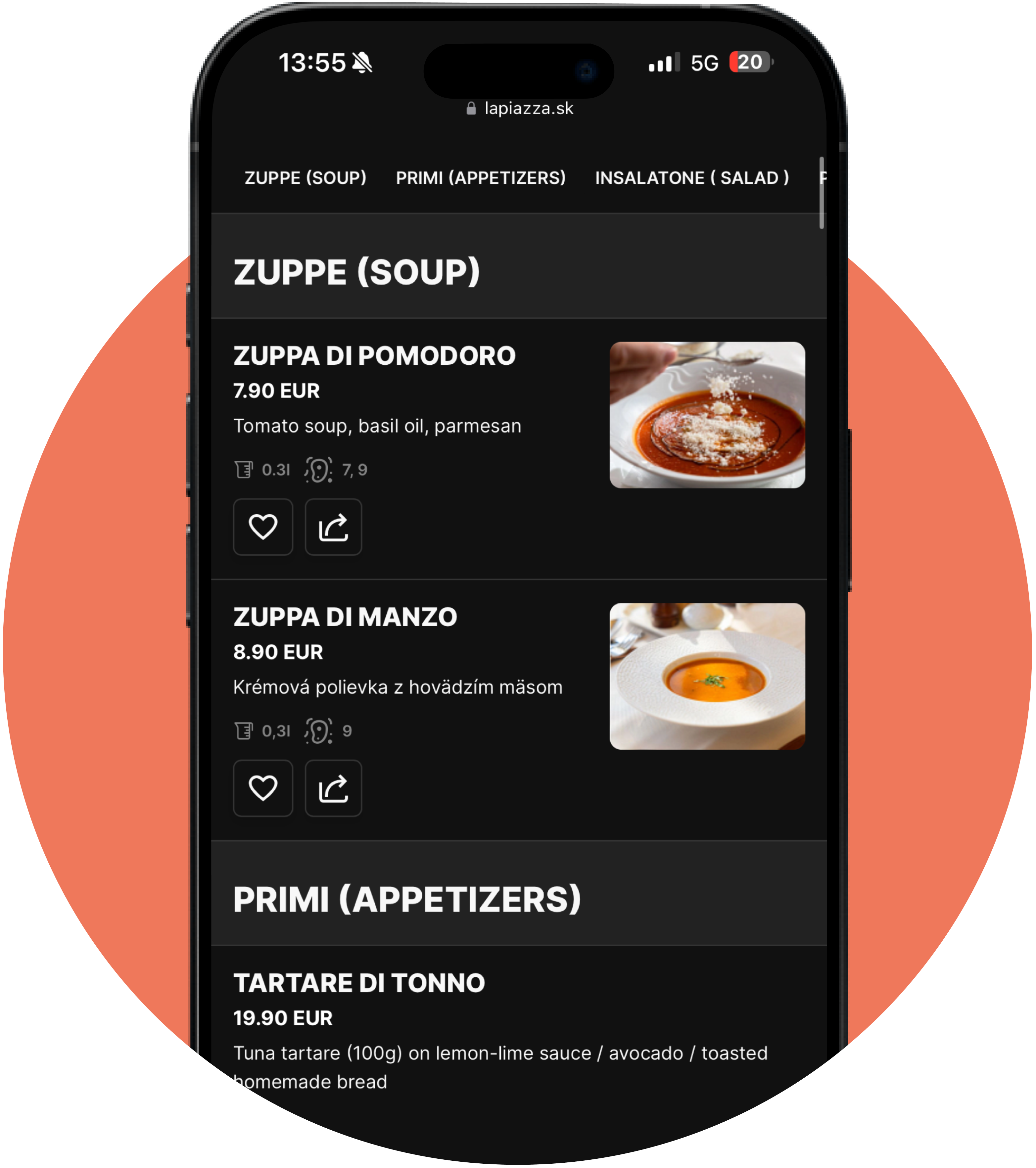 QR online menu - ChoiceQR