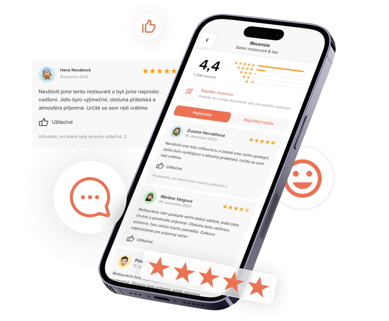 Sbírá okamžitou zpětnou vazbu od Vašich zákazníků - Choice – Chytré nástroje pro moderní restaurace