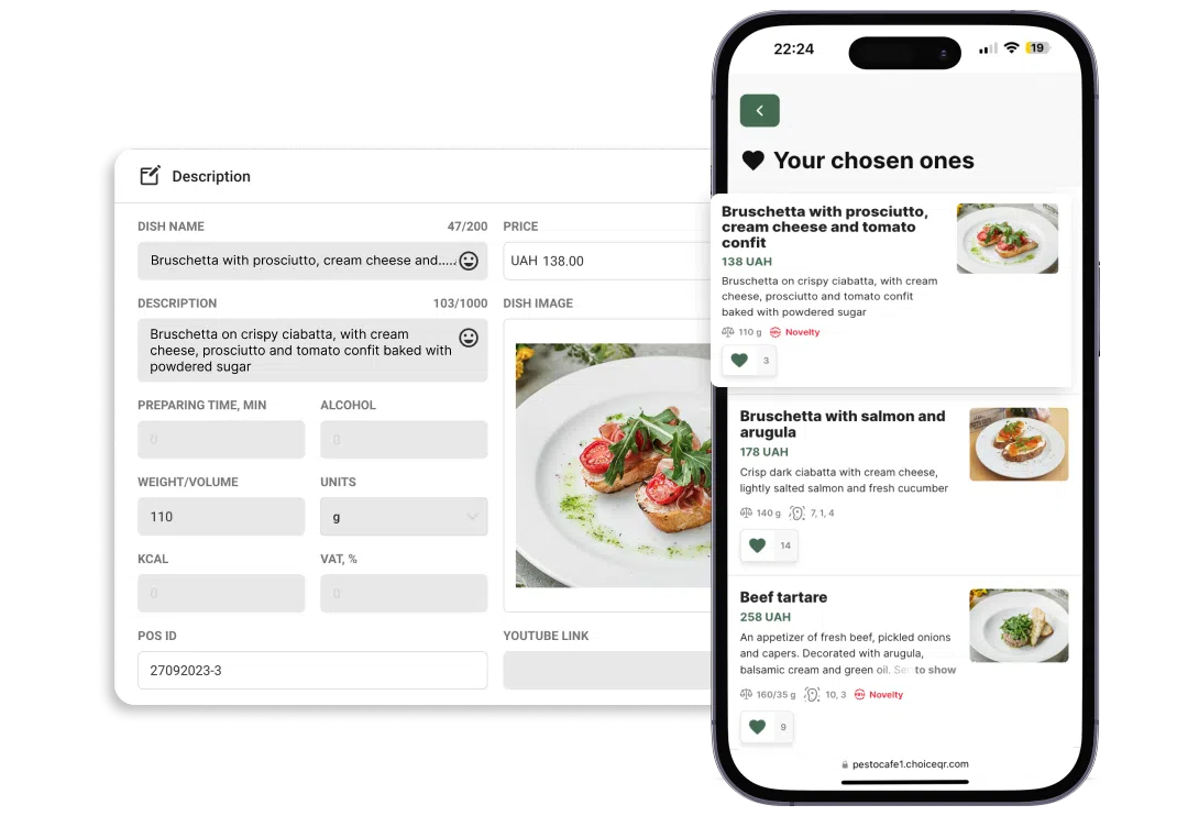 Detailed, Engaging Menu Items - ChoiceQR