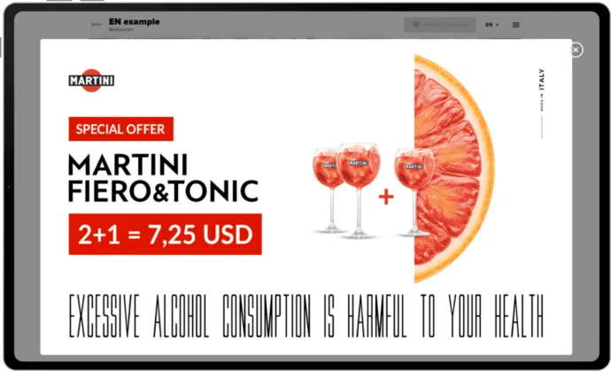 Happy Hours, Geschäftsessen, Werbebanner - ChoiceQR