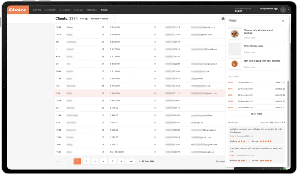 Klientų bazės duomenys - ChoiceQR