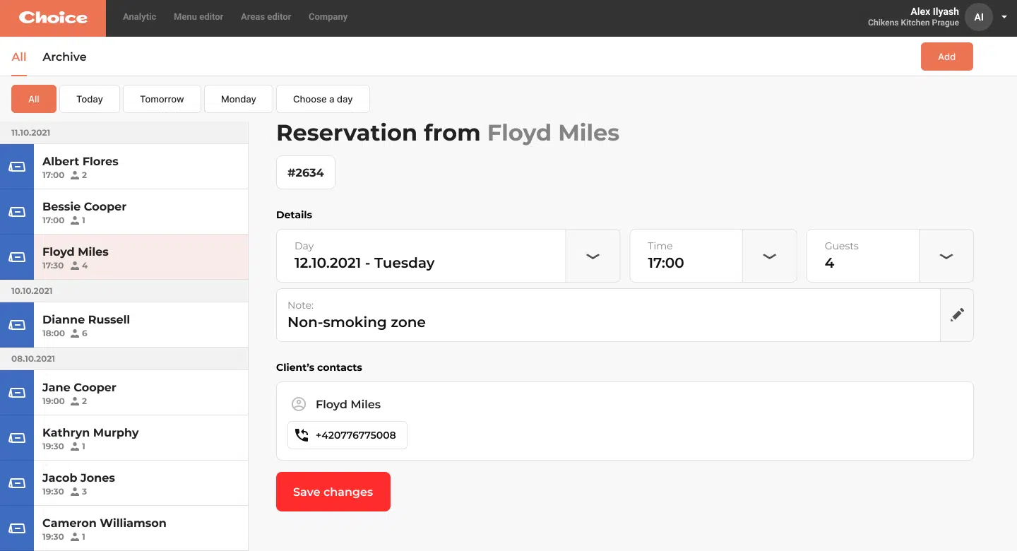 Customer data and history - ChoiceQR