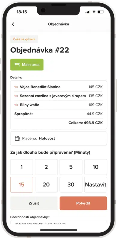 Status objednávky - Choice – Chytré nástroje pro moderní restaurace